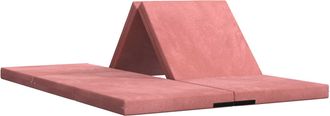 vidaXL Sof&aacute; Cama Plegable 140 X 67 X 15 Cm Rosa Vidaxl