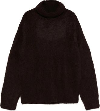 Uma Wang High neck sweater brown