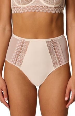 Simone P&eacute;r&egrave;le Radieuse High Waist Briefs in Ivory at Nordstrom, Size Medium