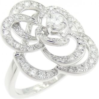 Chanel Camellia White Gold (18K) Band Ring (Pre-Owned)
