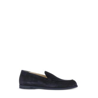 Emporio Armani Velour Suede Loafers - male - Emporio Armani - Loafers - Blue - 10 UK - Shoes