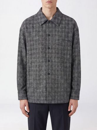 Wooyoungmi Tartan Pattern Single-Breasted Short Coat in Wool and Silk