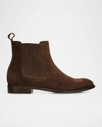 Bergdorf Goodman Men & apos;s Suede Paneled-Gore Chelsea Boots