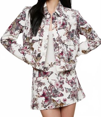 L'agence Womens Nyx Cropped Jacket In White