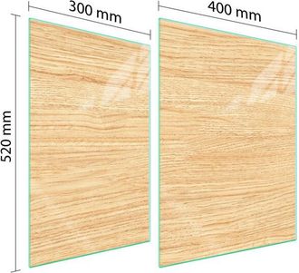 OEM Placa Protectora De Vidrio Para Estufa 70x52 Le&ntilde;a