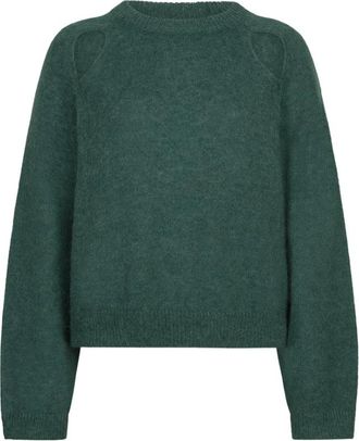 Dante6 Kyoto Cut-Out Crewneck Sweater - Dames - Truien - Groen - Maat: L Wol