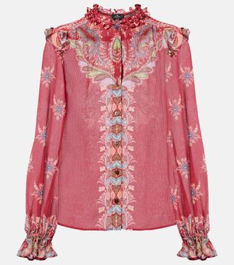 Etro Printed crepon blouse