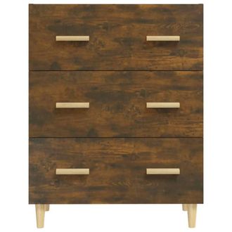 Berkfield Home Sideboard Smoked Oak 70x34x90 cm Engineered Wood in Brown | Size: 70 x 34 x 90 cm