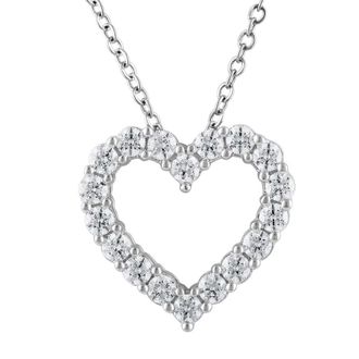 Grown Brilliance 1.5 Carat 14K White Gold Round Cut Lab Grown Diamond 18 Halo Pendant Necklace for Women- Color/Clarity-F-VS2