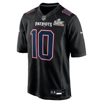 Nike Drake Maye New England Patriots Super Bowl LX Nike Mens NFL Game Fashion Jersey in Black | 22NM00AF8K-F5V