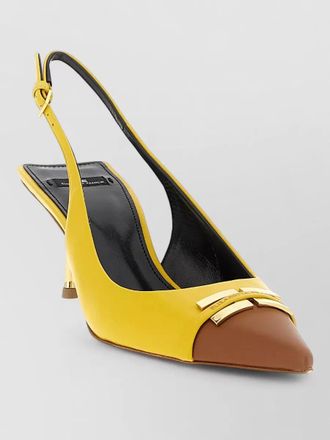 Elisabetta Franchi leather slingback pumps