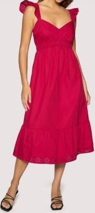 Lost + Wander Vino Kiss Midi Dress In Tomato