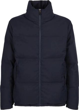 Sease Navy Blue Down Jacket - Heren - Gewatteerde jassen - Blauw - L - Polyester - Jassen