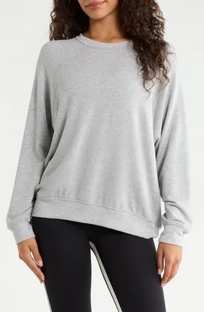 SPLITS59 Andie Oversize Crewneck Sweatshirt in Heather Grey at Nordstrom, Size X-Small