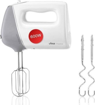 Ufesa Batidor De Masa Con Varillas - Ufesa - 600w - 5 Velocidades + Turbo - 2 Varillas - 2 Ganchos De Amasado