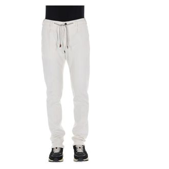 Eleventy Joggerbroek van Triple Stretch Katoenjersey - Heren - Broeken - Wit - Maat: W30 Katoen