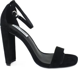 Steve Madden Fran Sandalen met Hoge Hak - Dames - Sandalen met hakken - Zwart - 38 1/2 EU - Leer - Schoenen