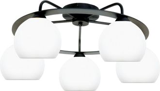 OEM L&aacute;mpara De Techo Negra Con Pantalla Blanca Violetta 14-150