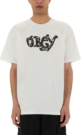 Obey White Crew Neck T-Shirt