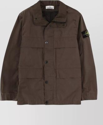 Stone Island field jacket long sleeves collared neck