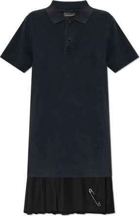 Balenciaga Jurk met logo - Dames - Korte kleedjes - Zwart - 2XS - Katoen - Kleedjes