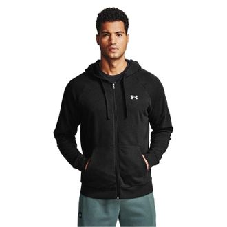 Under Armour Heren Rival Fleece Full Zip Hoodie (Zwart)