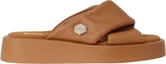 Karl Lagerfeld Ophelia Cross Platform Slide Sandal Brown OPHELIA-BRN Womens
