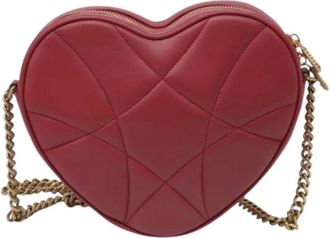 Dolce & Gabbana Pre-owned Devotion Hartvormige Leren Tas - Dames - Vintage Schoudertas - Rood - ONE Size - Leer - Vintage