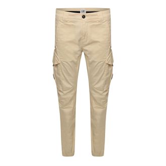 C.P. Company Mens Sateen Stretch Cargo Lens Pants in White Cotton - Size X-Large