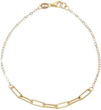 Italian Gold, Inc 10K 3.2Mm Paperclip Fancy Bracelet