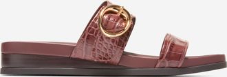 Cole Haan Womens Oaklynn Double Band Footbed Sandals - Brown Size 10.5