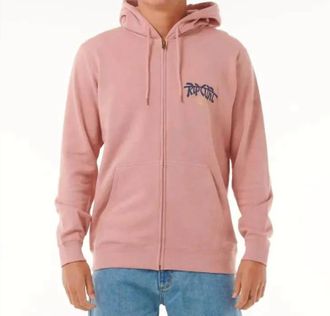 Rip Curl Mens Shred Till Dead Zip Hoodie In Mushroom