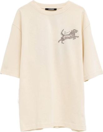Jacquemus T-shirt - Heren - T-shirts - Beige - M - Katoen - Tops