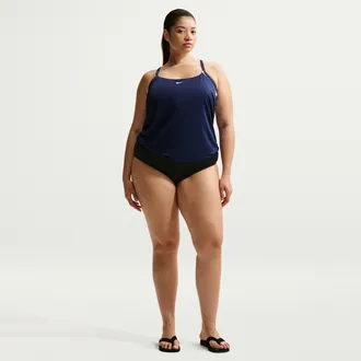 Nike Womens Swim Effortless Essential High Waist Full Bottom (Plus Size) in Black | NESSG342-001