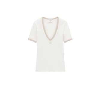 Courr&egrave;ges Mujer, Camisetas, Blanco, Talla: L
