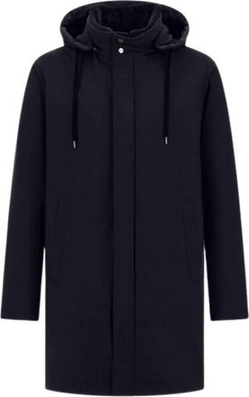 Herno Resort Parka in Melange - Heren - Zomerjassen - Blauw - XL - Polyester - Jassen