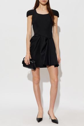 Alexander McQueen Draped Dress, Womens, Black