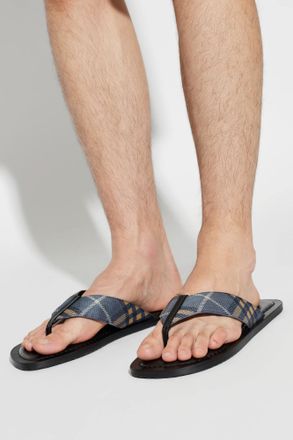 Burberry Pavillon Slides, Mens, Black