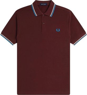 Fred Perry Twin Tipped Polo Court Blue - Heren - Polos - Rood - S - Tops