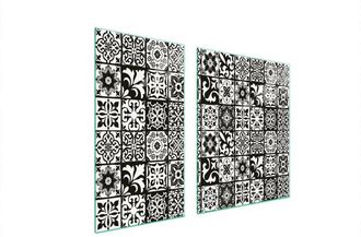 OEM Placa Protectora De Vidrio Para Estufa 90x52 Mosaico