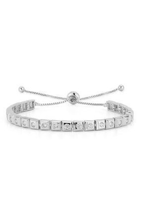 Glaze Jewelry Cubic Zirconia Tennis Slide Bracelet in Silver at Nordstrom Rack