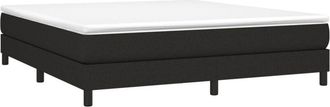 vidaXL Cama Box Spring Con Colch&oacute;n Tela Negro 180x200 Cm Vidaxl