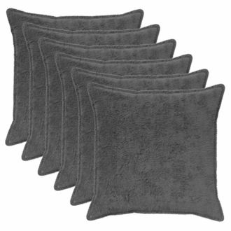vidaXL Federa 6 Pz Houten Grigio Scuro 80 X 80 Cm Vidaxl