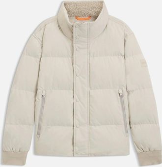 HUGO BOSS Mens BOSS Orange Ocamp Jacket 271 L Beige - White - Size: 40/Regular