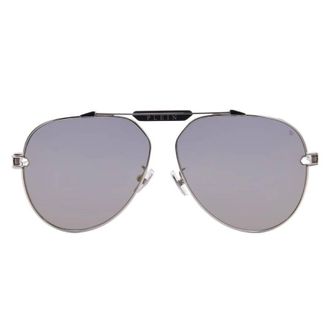 Philipp Plein Smoke Shield Gold Pilot Mens Sunglasses SPP048M 0K07 62