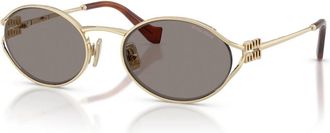 Miu Miu MU 52Ys Zonnebril - Dames - Zonnebrillen - Geel - 54 MM - Accessoires