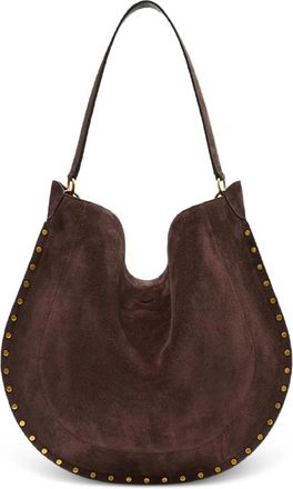 Isabel Marant Stud-embellished Suede Shoulder Bag