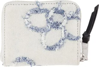 Marc Jacobs Womens The Mini Compact Wallet - Marc Jacobs Cotton Blue Accessories