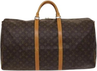 Louis Vuitton Pre-owned Canvas Weekendtas - unisex - Vintage Weekendtas - Bruin - ONE Size - Vintage