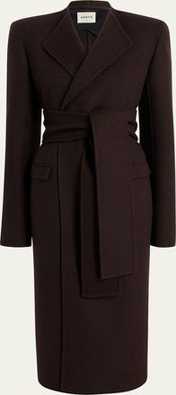 Khaite Jelson Double-Face Wool Wrap Coat